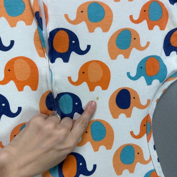 Sleeping Baby Zipadee Zip Transition Swaddle M 6-12 Months Elephant Print - Picture 4 of 16